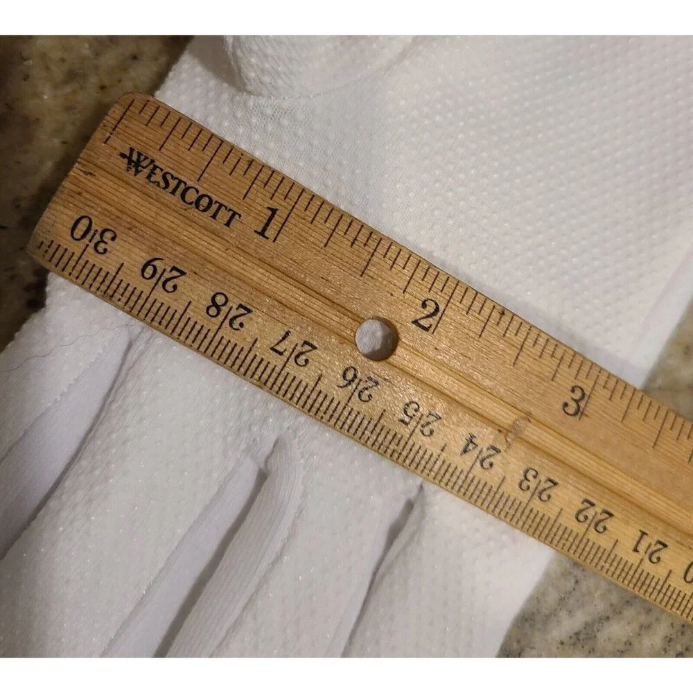 2 Pair New! Womens Size L/XL White Stretch Grip Lined Costume Uniform Gloves